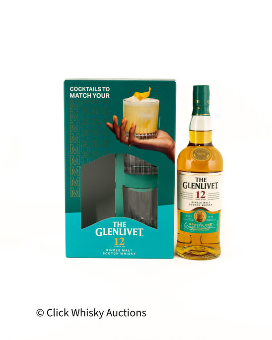 Glenlivet 12 Double Oak Gift Set Including Tumblers