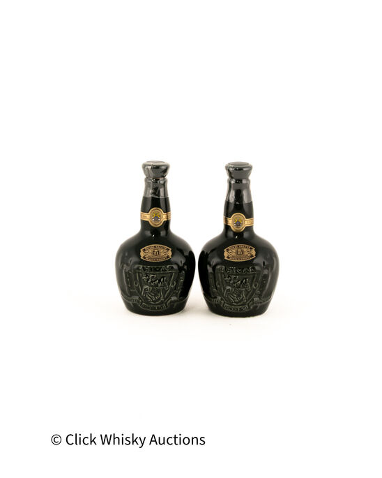 Chivas 21 Royal Salute Emerald Flagon 5cl Miniatures X 2