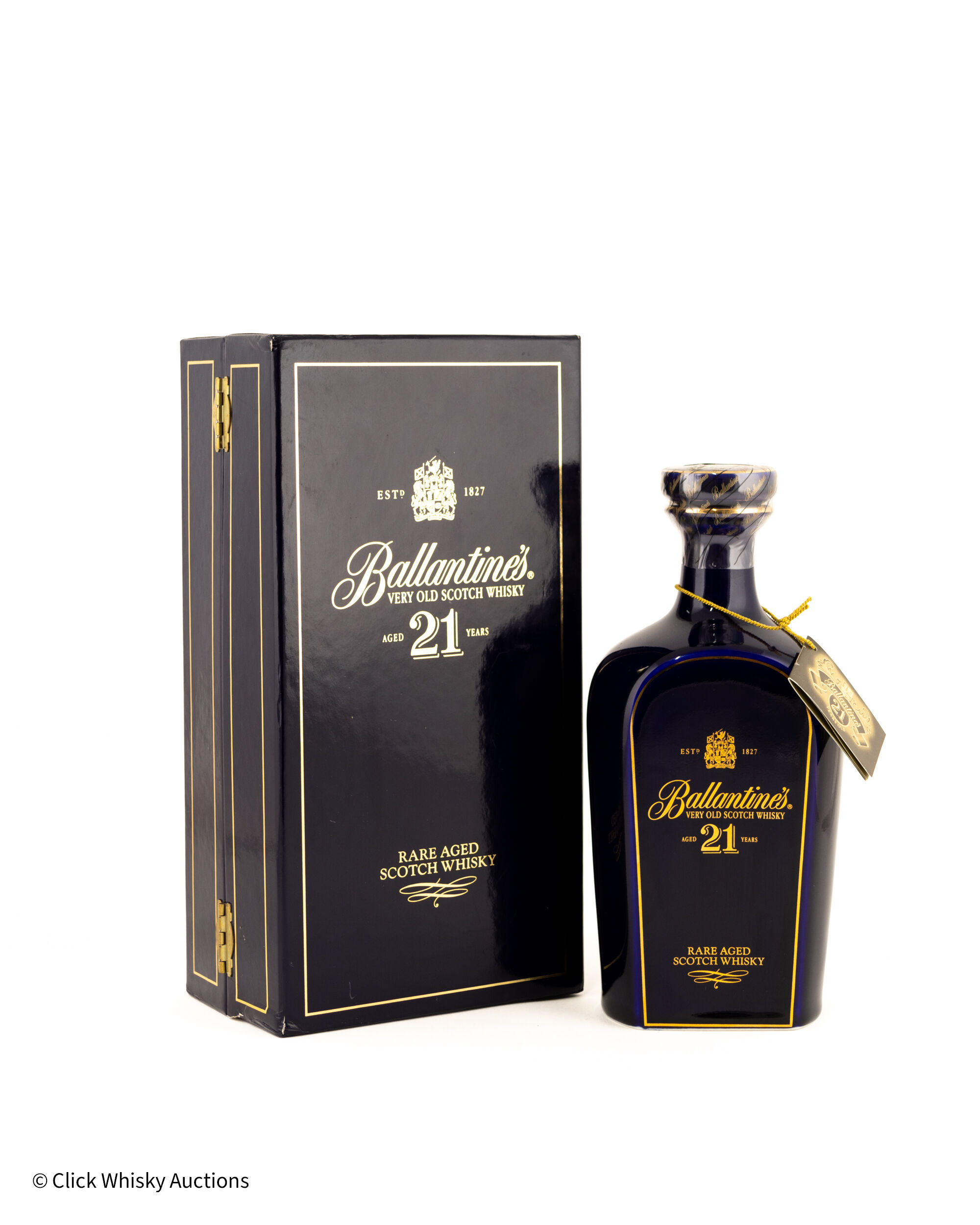 Ballantines 21 Years Old Scotch Whisky Decanter