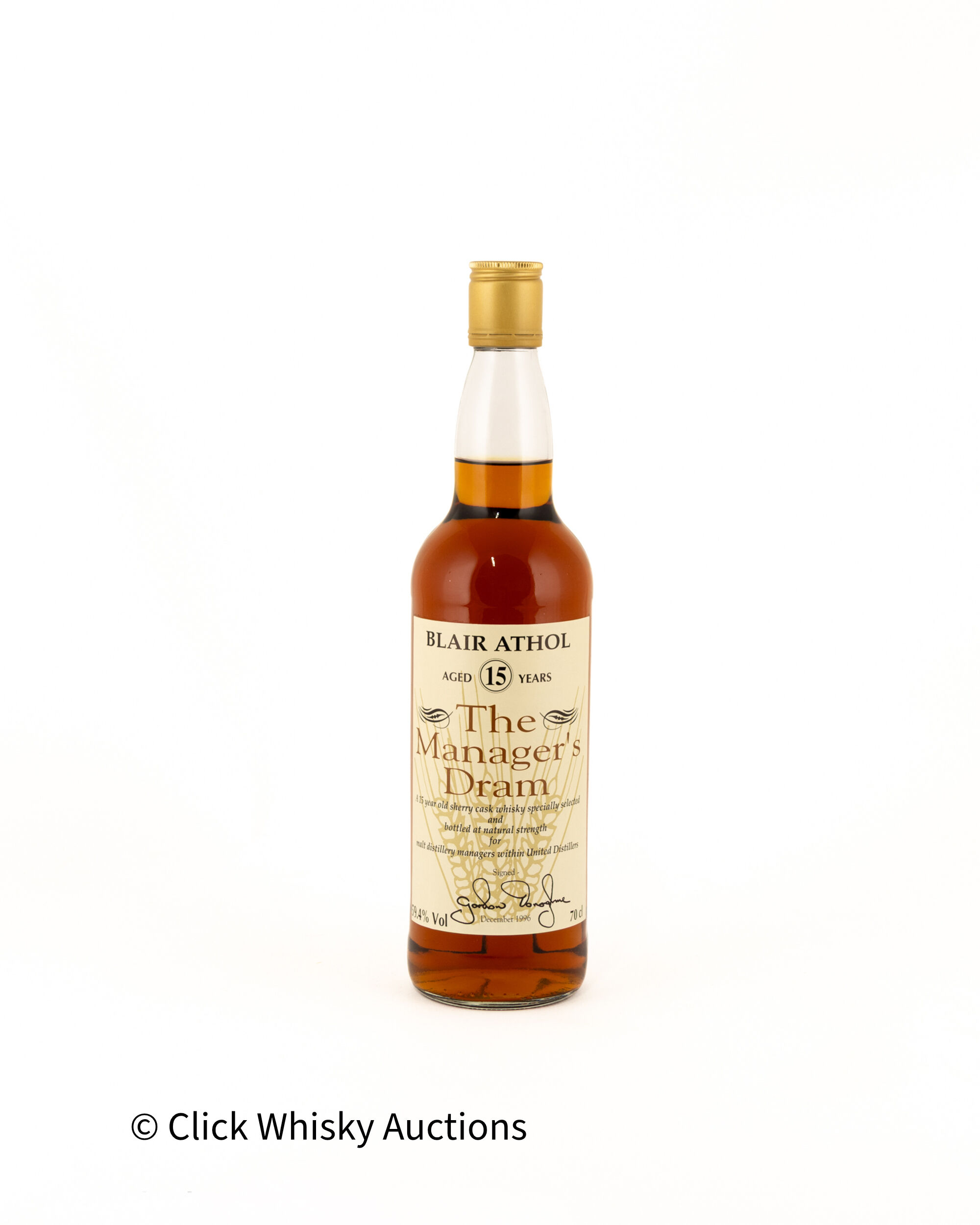 Blair Athol 15 Years Old Manager's Dram 1996