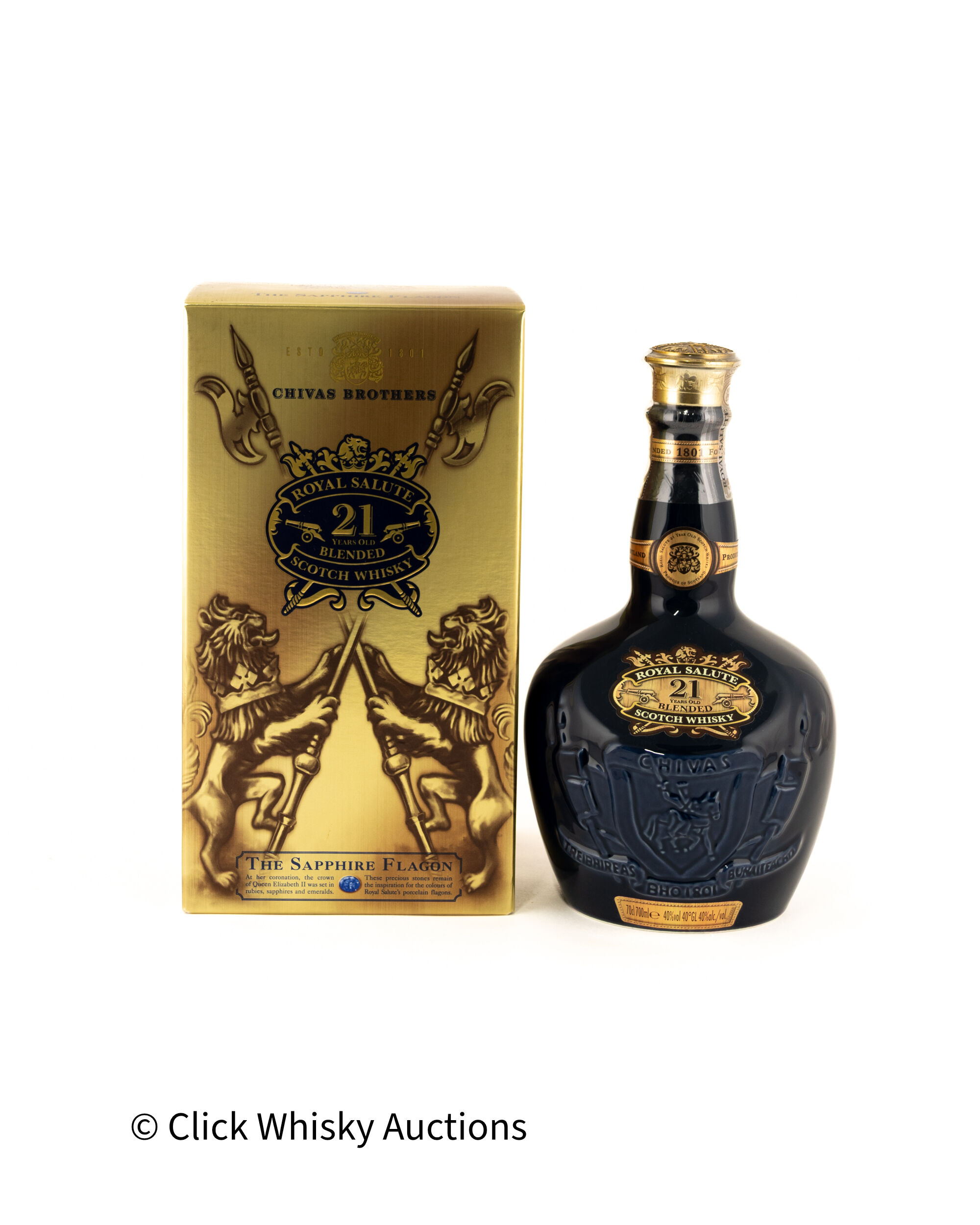 Chivas 21 Years Old Royal Salute Sapphire Flagon